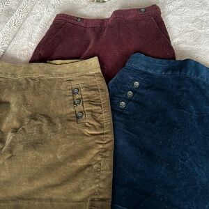 Corduroy skirts bundle from banana republic size 0